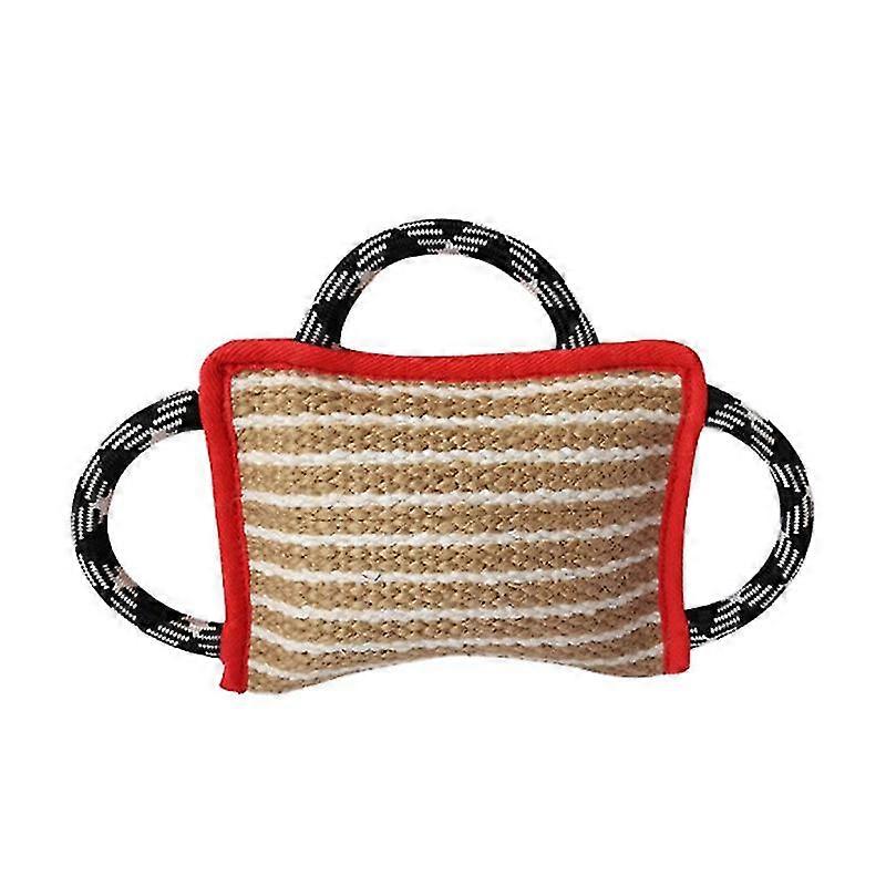 training bite pillow with 3 durable handles,tough tug toy for medium to large dogs,interactive play,ideal for tug of war,k9