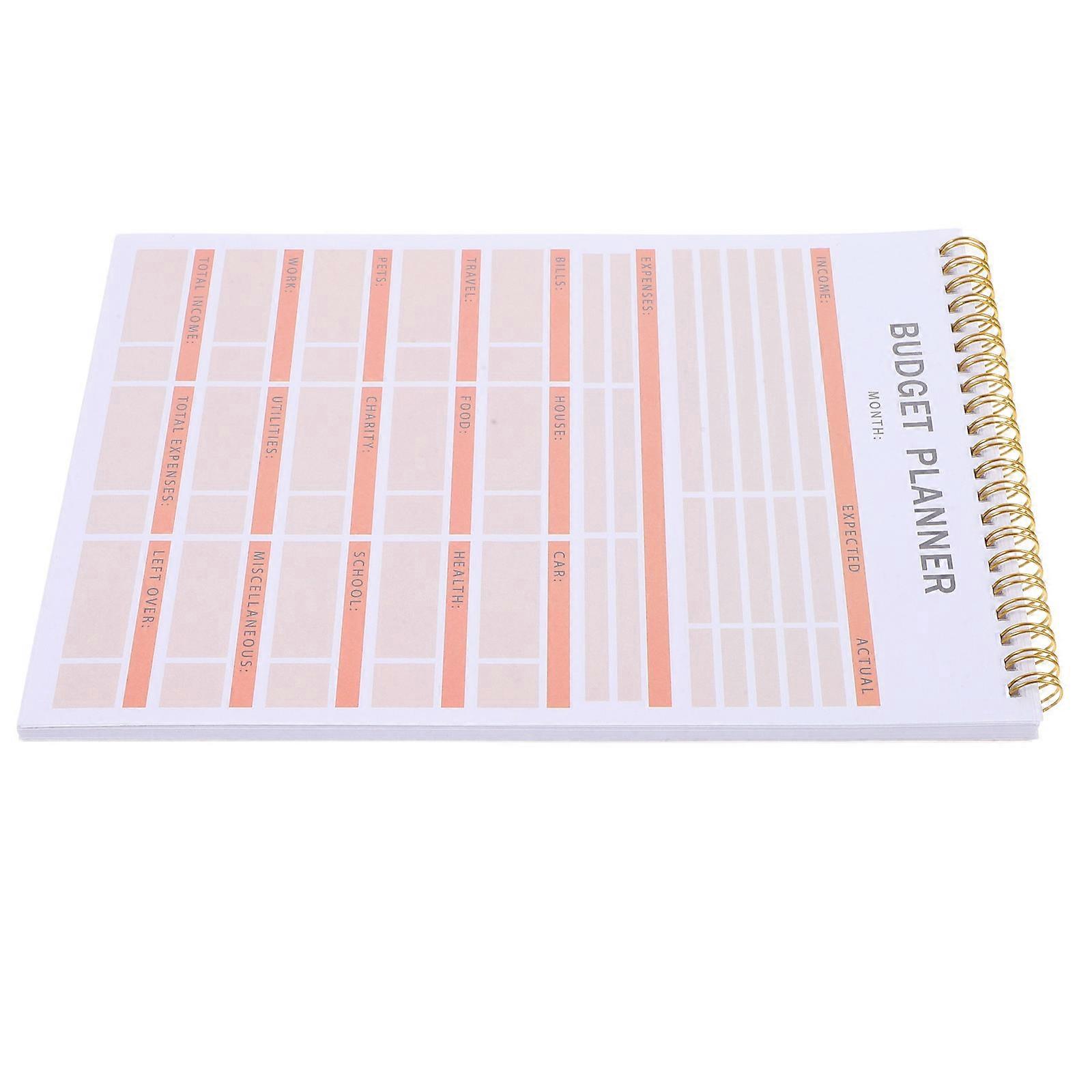 Budget Planner Book with Coil Binding for and Organization Portable Size Multi Color