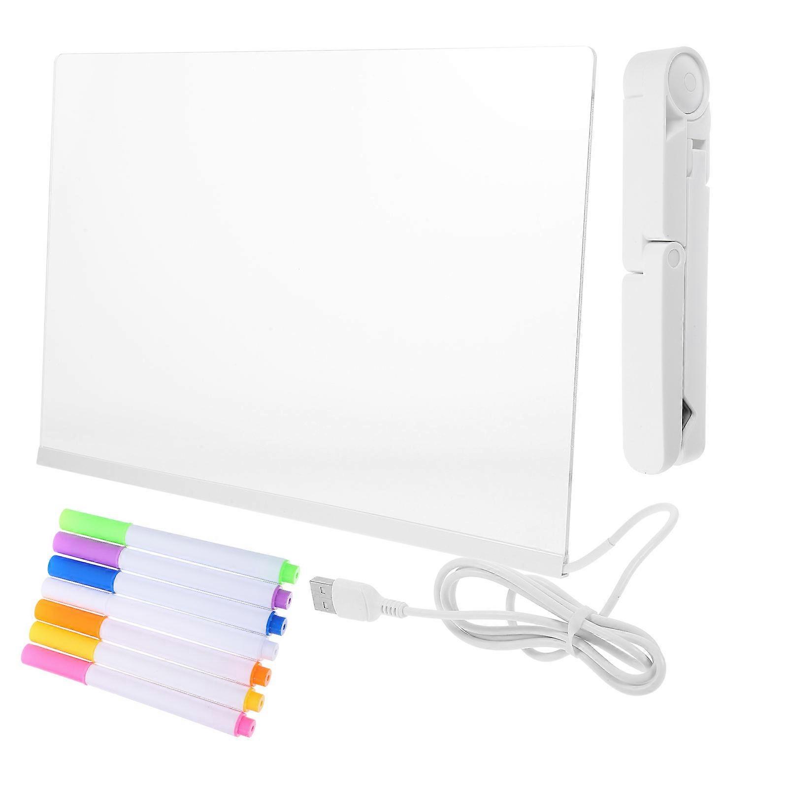 Desktop Note Board Acrylic Memo Board General Users Home Office Drawing 18.50X18.50X2.40cm Sign Making 1Set