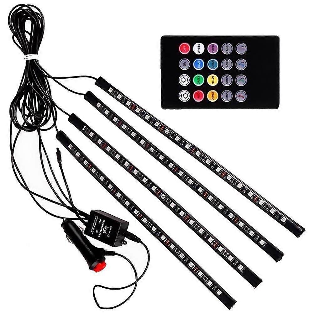 Interior Lighting For Car Rgb Strip Light With Remote Control Function For Car Decorative Lights 1Set