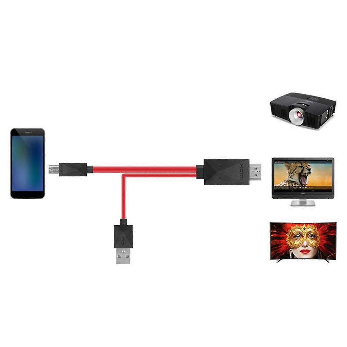 Technology Adapter Cable 2 Meters For Users With Phones Video Transfer 1Pcs