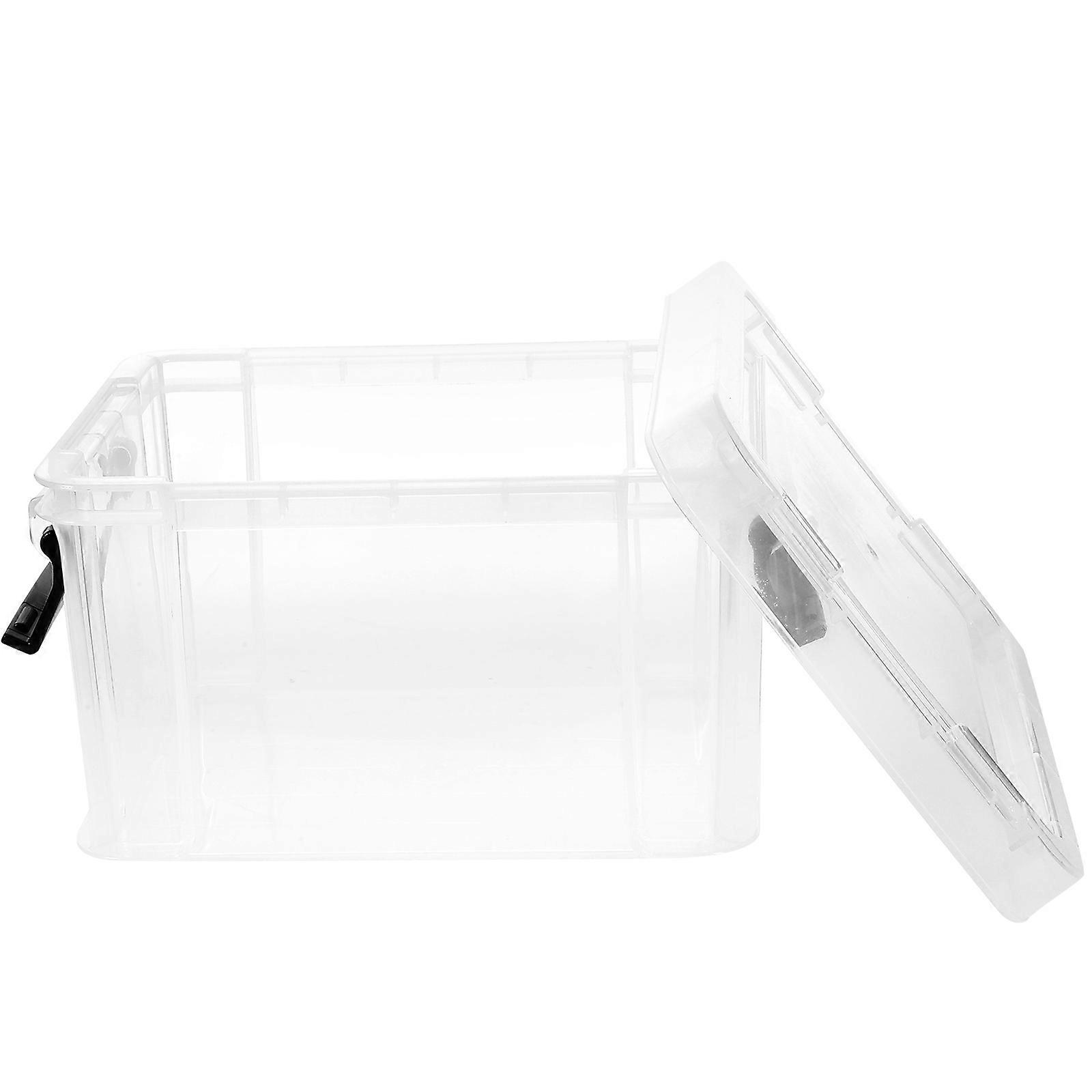 Large Household Storage Box Easy Access Plastic Container For Living Room Organization Dustproof 1Set