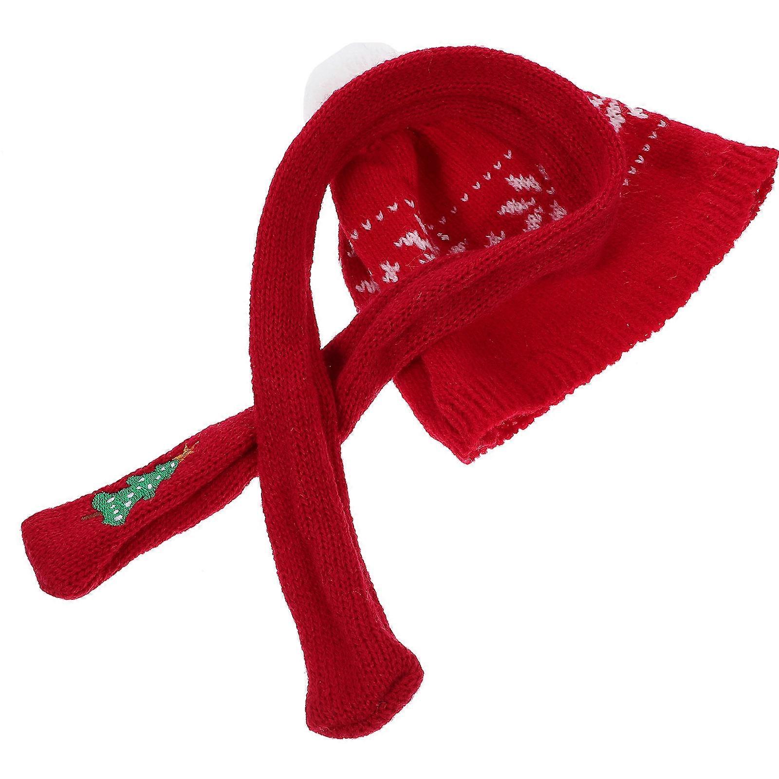 Mini Knitted Hat and Scarf Set for Crafts Made of Woolen Yarn Assorted Color Compact Lightweight