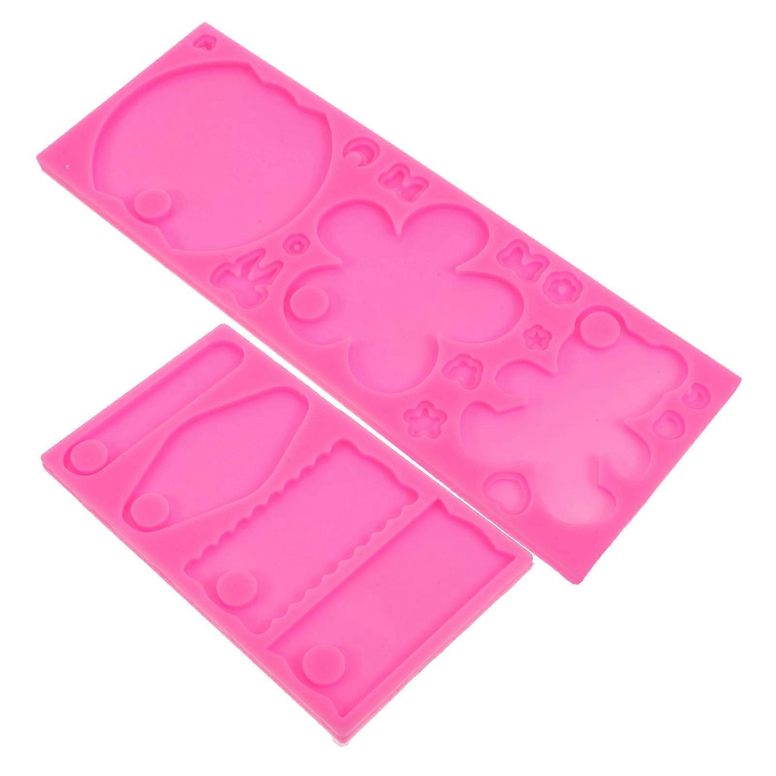 Cup Lid Decoration Mold Set 2Pcs Safe Silicone Molds Designed For Cup Enthusiasts Available In Rosy Color