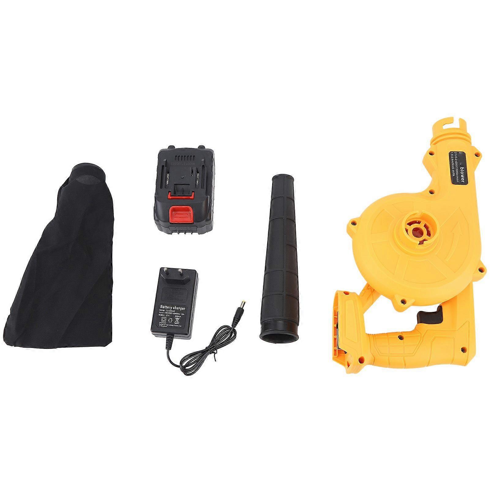 Leaf Blower Handheld Cordless Electric Battery Powered Vacuum Sweeper for Blowing Computer Host EU Plug 100?240V