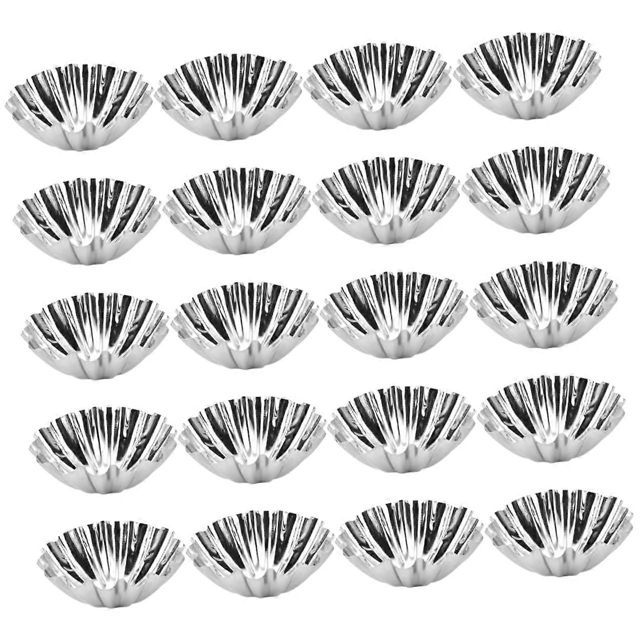 20 pieces muffin cups temperature resistant baking molds for pudding and desserts for home, hotel, and bakery