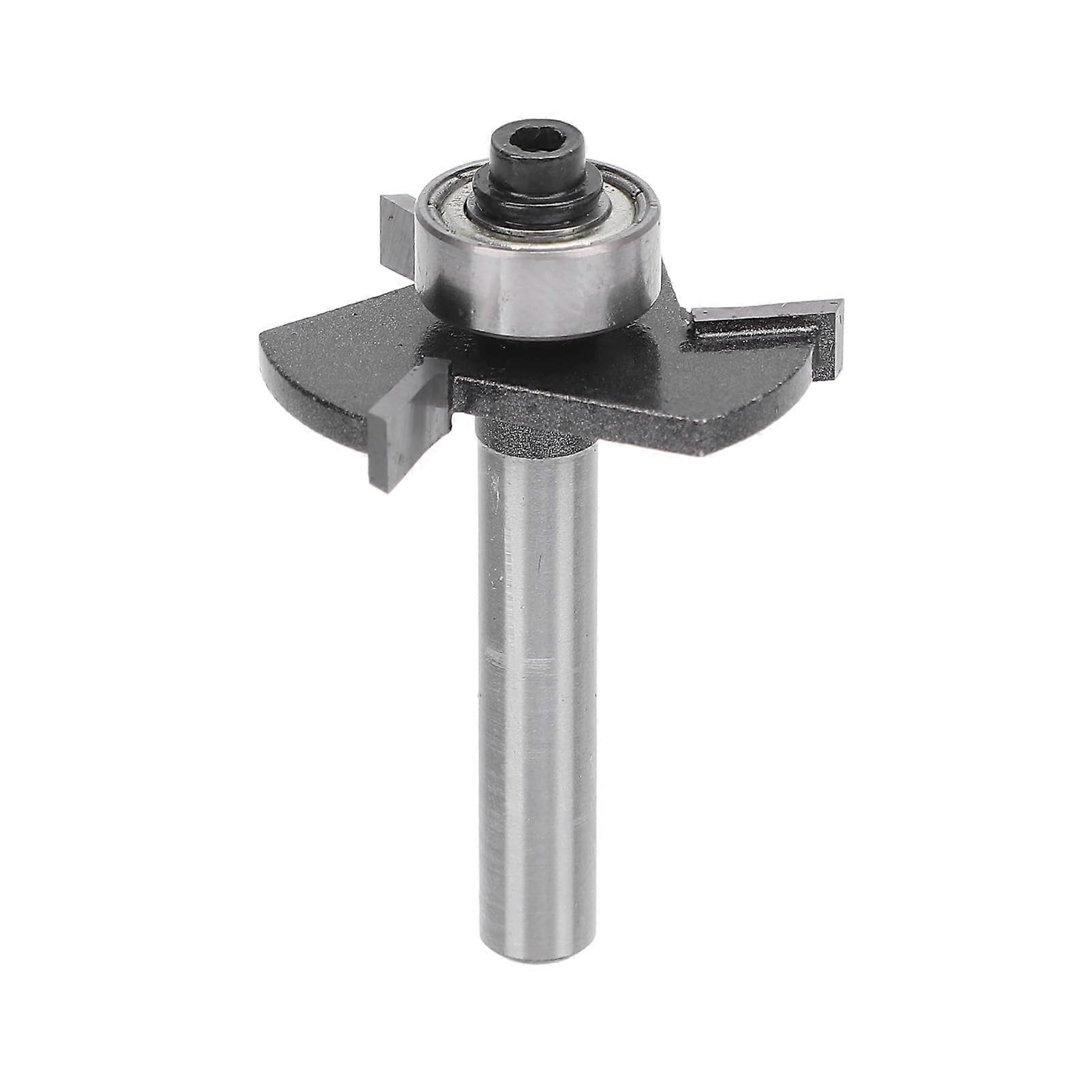 Tongue & Groove Router Bit 1/4-Inch Shank T-Shape 3-Tooth Carbide Head 5/32 Cutting Height For Slotting Grooving Plywood