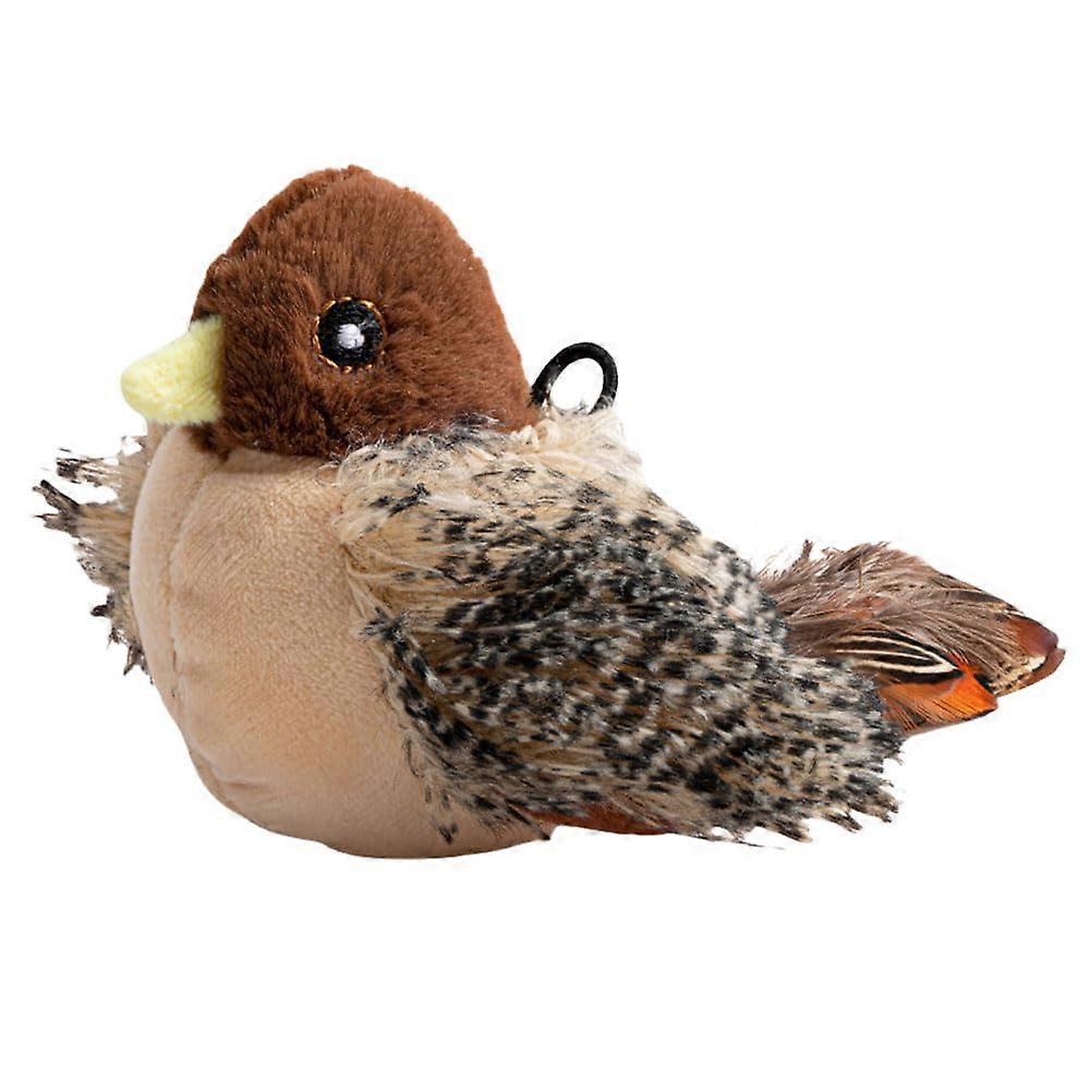 Interactive Cat Chirping Bird Toy Plush Simulation Squeaky Electric Teaser for Cats and Kittens (Model A)