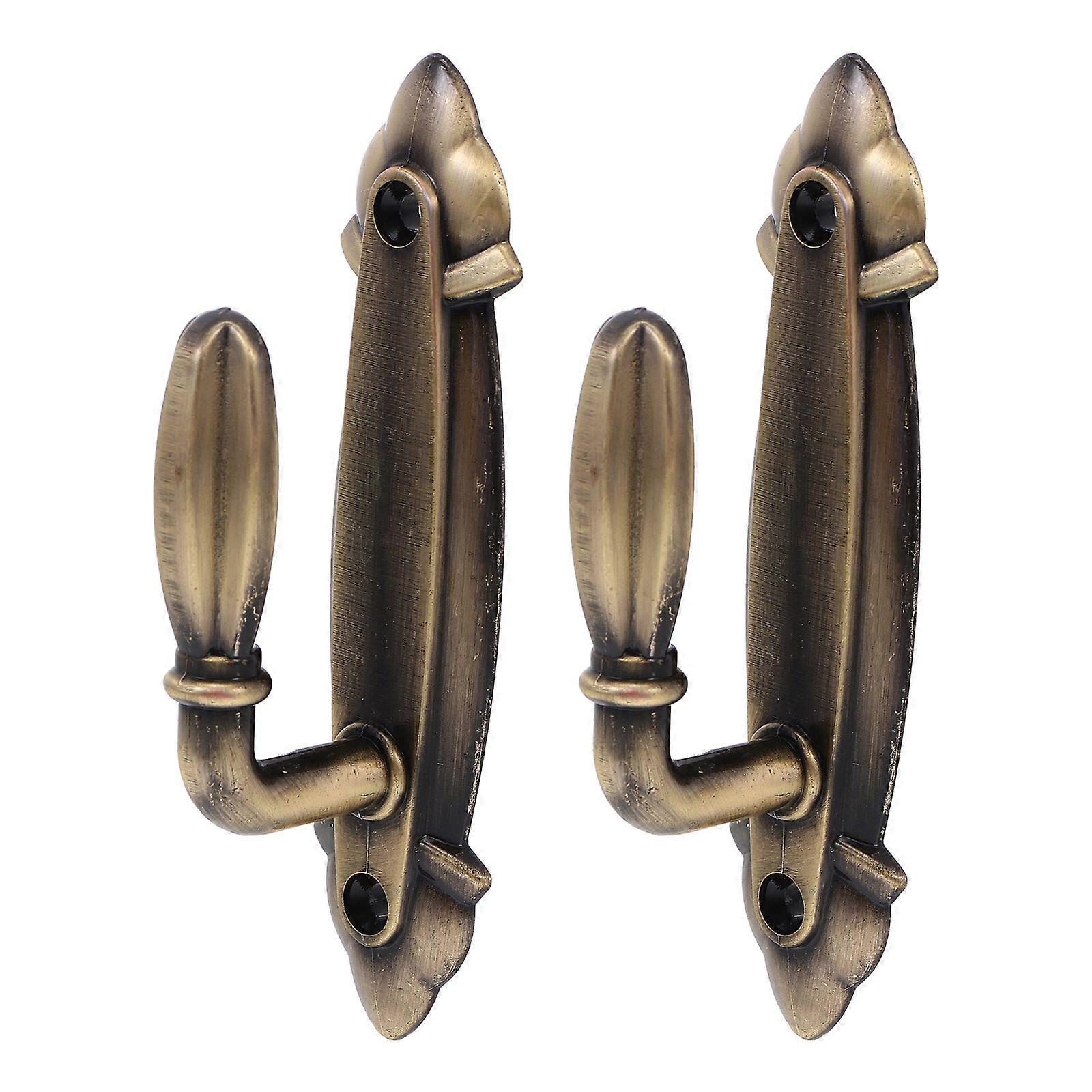 2pcs Aluminum Alloy Hooks Wall Decorative Curtain Hooks Durable Clothes Hooks