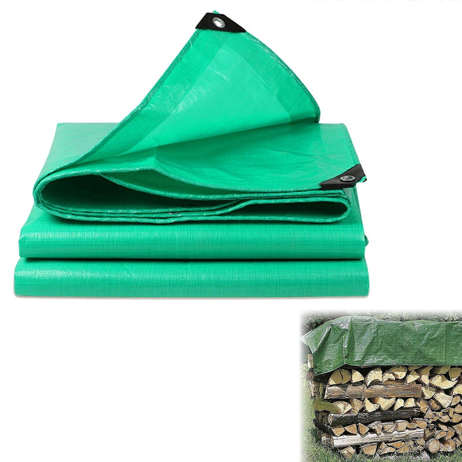 Waterproof Fabric Tarpaulin, 2x2m, 200g/m, TearResistant with Eyelets, Reinforced Corners