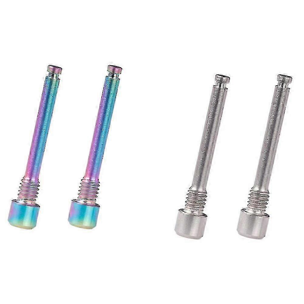 4-Piece M4 Titanium Bolts for Bicycle Disc Brake Pads - Dazzle Color Screws Compatible with Various Models