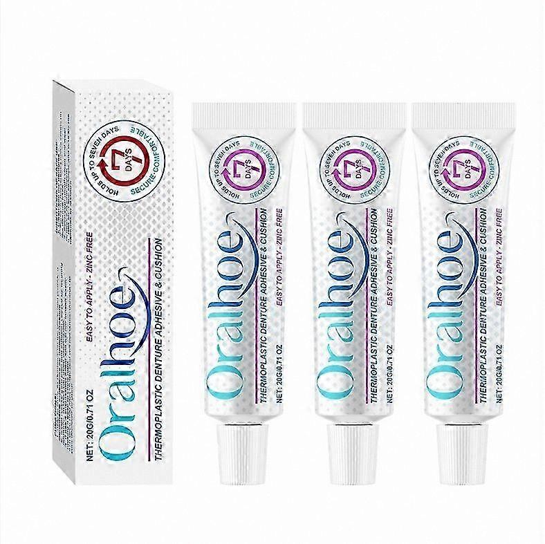 Thermoplastic Denture Adhesive Cream, Waterproof Super Grip for Tightening and Refitting, 20g Multi-Pack Options