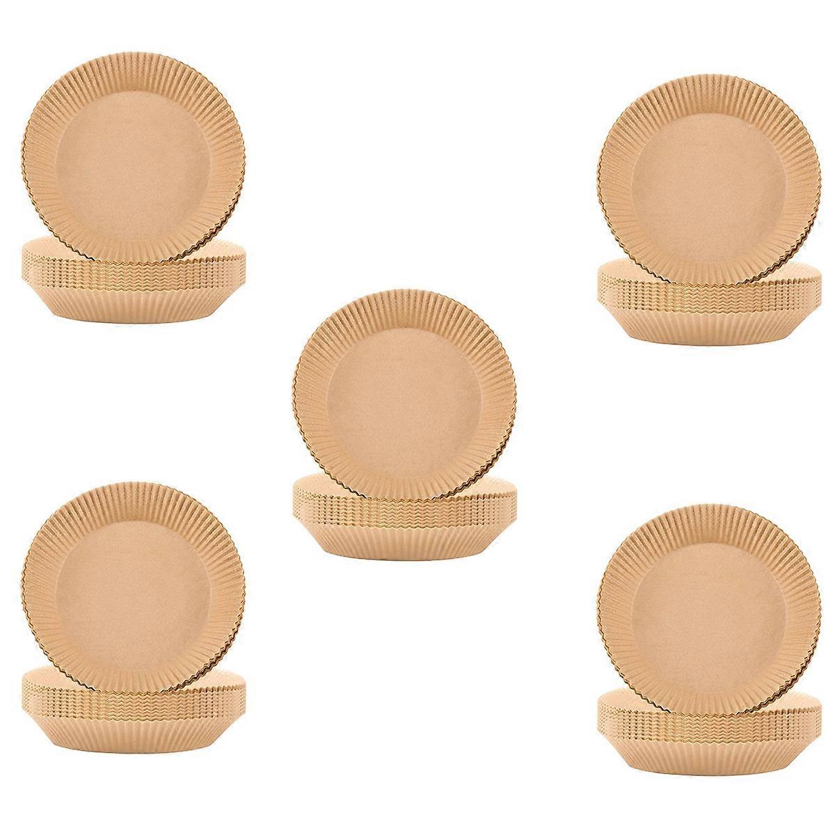 500Pcs Parchment Paper Liners Non-Stick Disposable Liners Basket Unperforated Round Parchment Paper