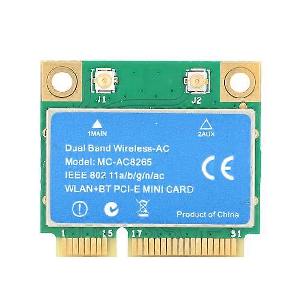 MINI PCI-E Card 1200M 2.4GHz/5GHz Dual Band for Intel 8265 Chip Wireless Network Card MC8265