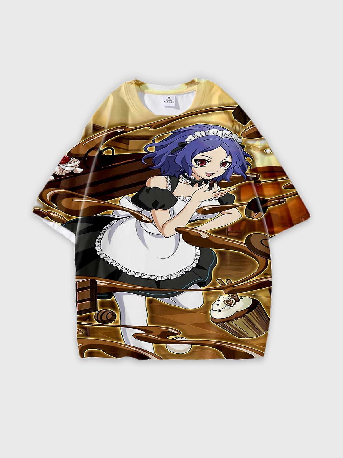 T-Shirt Round Neck, Loose Short Sleeve Seraph of the end Graphic Tee, Unisex Summer Casual Top U72