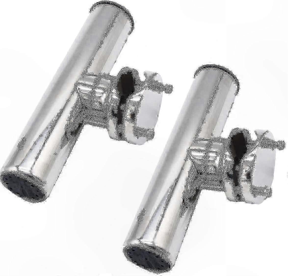 Adjustable Clamp-On Rod Holders for Boat Rails, Durable 2-Pack Mounting Brackets for Fishing Gear Storage