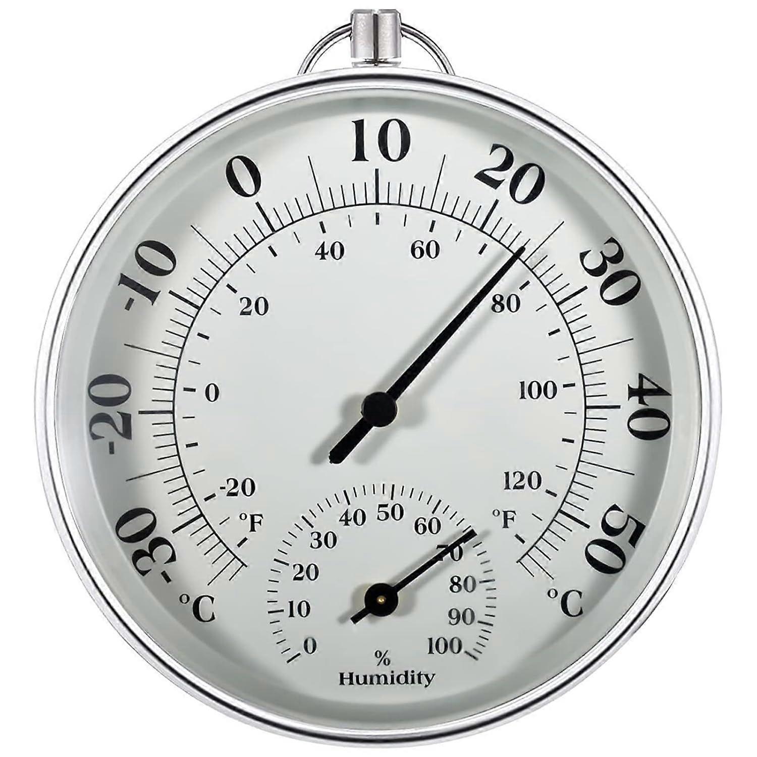 Utomhustermometer - 10cm trådlös väggmonterad termometer och hygrometer.