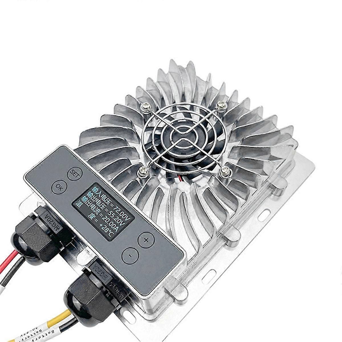 MPPT Solar Controller with LCD Display 20-85V Voltage Adjustable Efficient Photovoltaic Step-Down Module