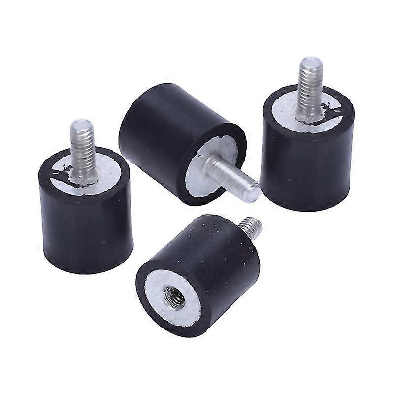 For 4pcs M4 Outside Inside Anti Vibration Rubber Buffer Insulator Attachment 15mmx15mm