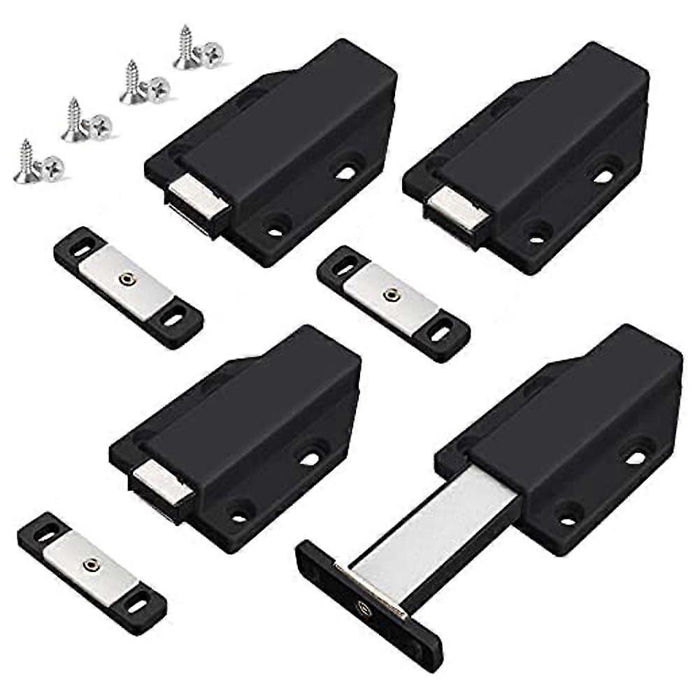 Push Latch Heavy Duty 4 Pack Push to Open Cabinet Hardware Magnetic Contact Latches for Door Push B