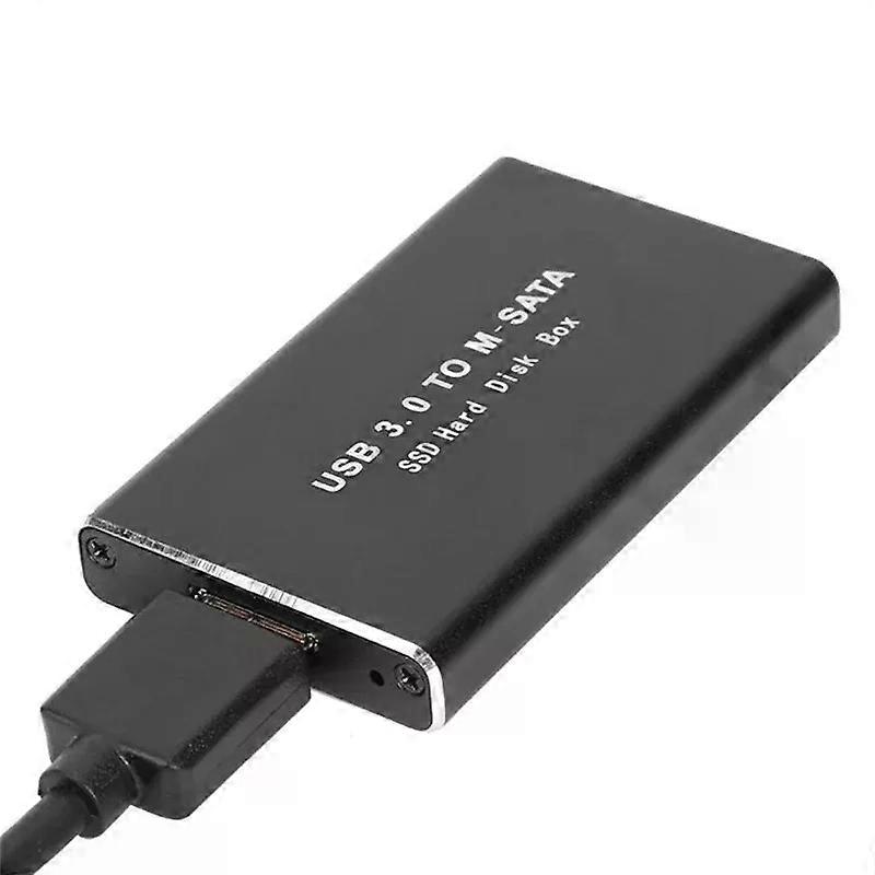 MSATA to USB 30 SSD Enclosure External Hard Drive Disk Box Storage Case Adapter for 30X50mm 30X30mm MSATA SSD