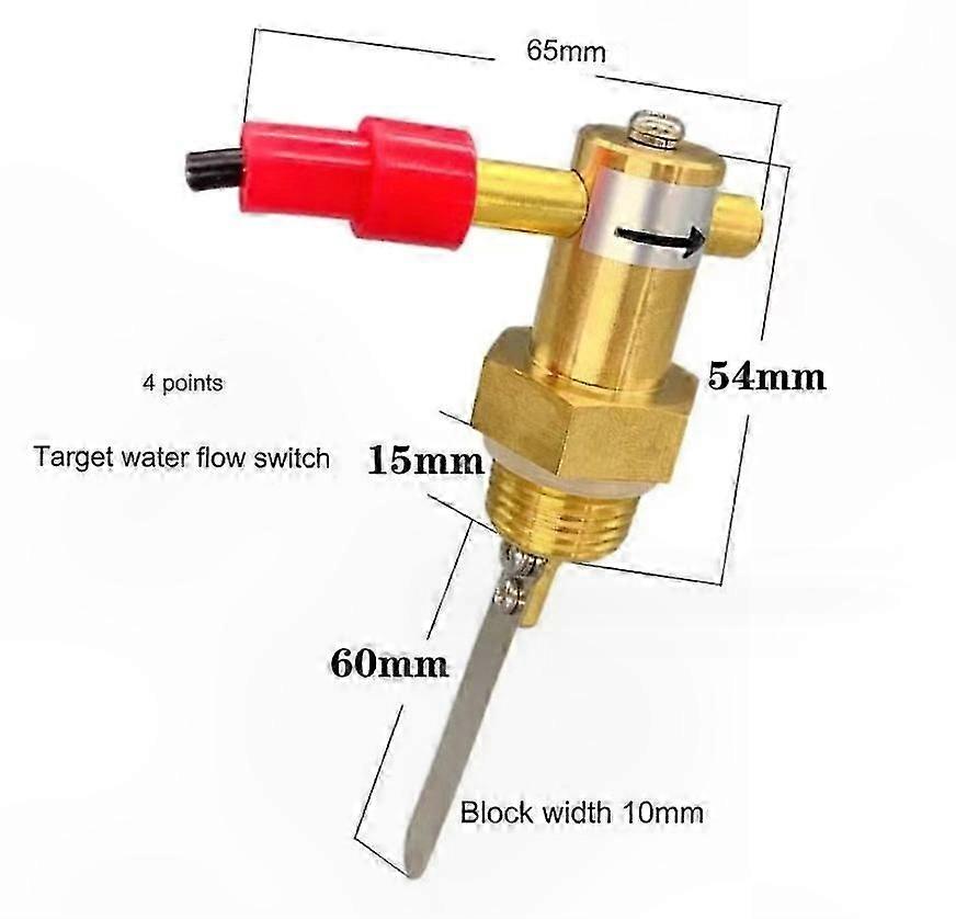 1Pcs 70W Flow Sensor Induction Signal Target Water Flow Switch for 1 Inch Pipe DN20