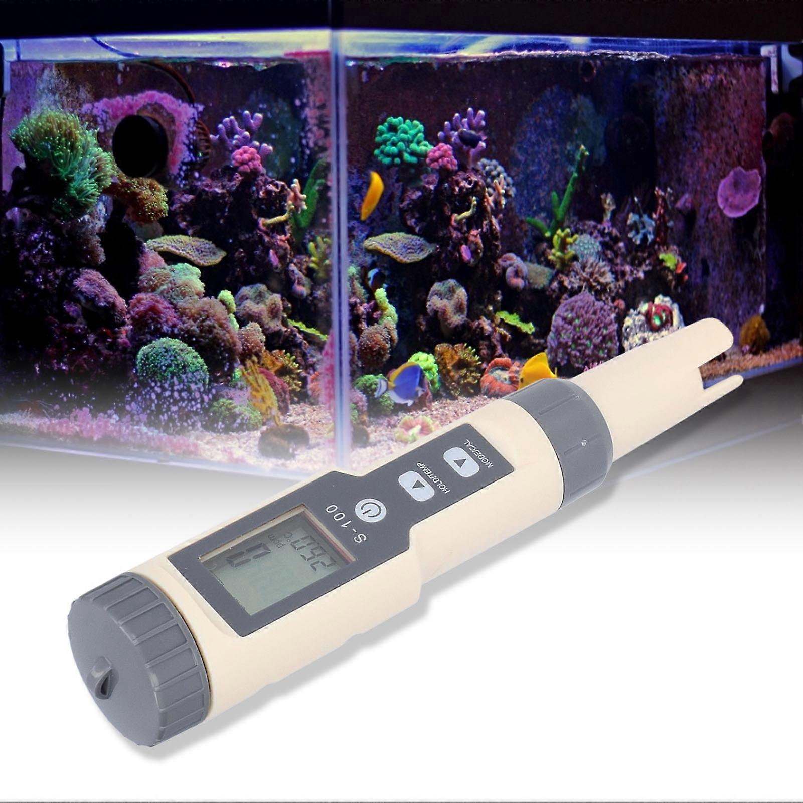 S-100 4-in-1 Water Quality Meter Pen Salinity EC TDS Temp Tester