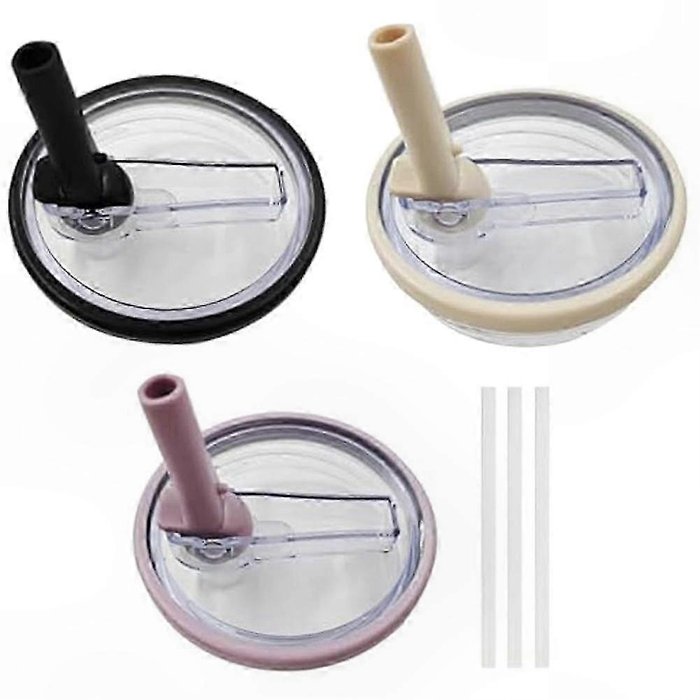 3-Pack Replacement Flip Straw Lids for 40oz Tumblers, Durable and Leak-Proof Design