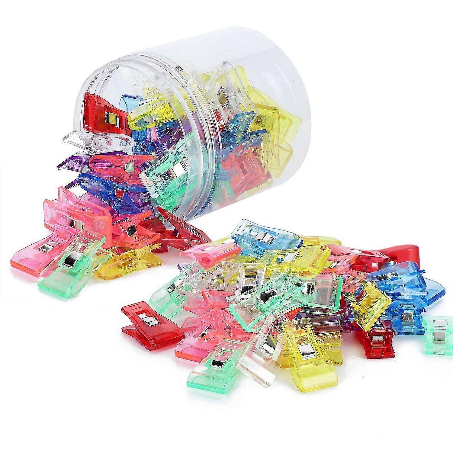 2025 Latest Model 100Pcs Hemming Clips AxeShape Color Plastic Sewing Fabric