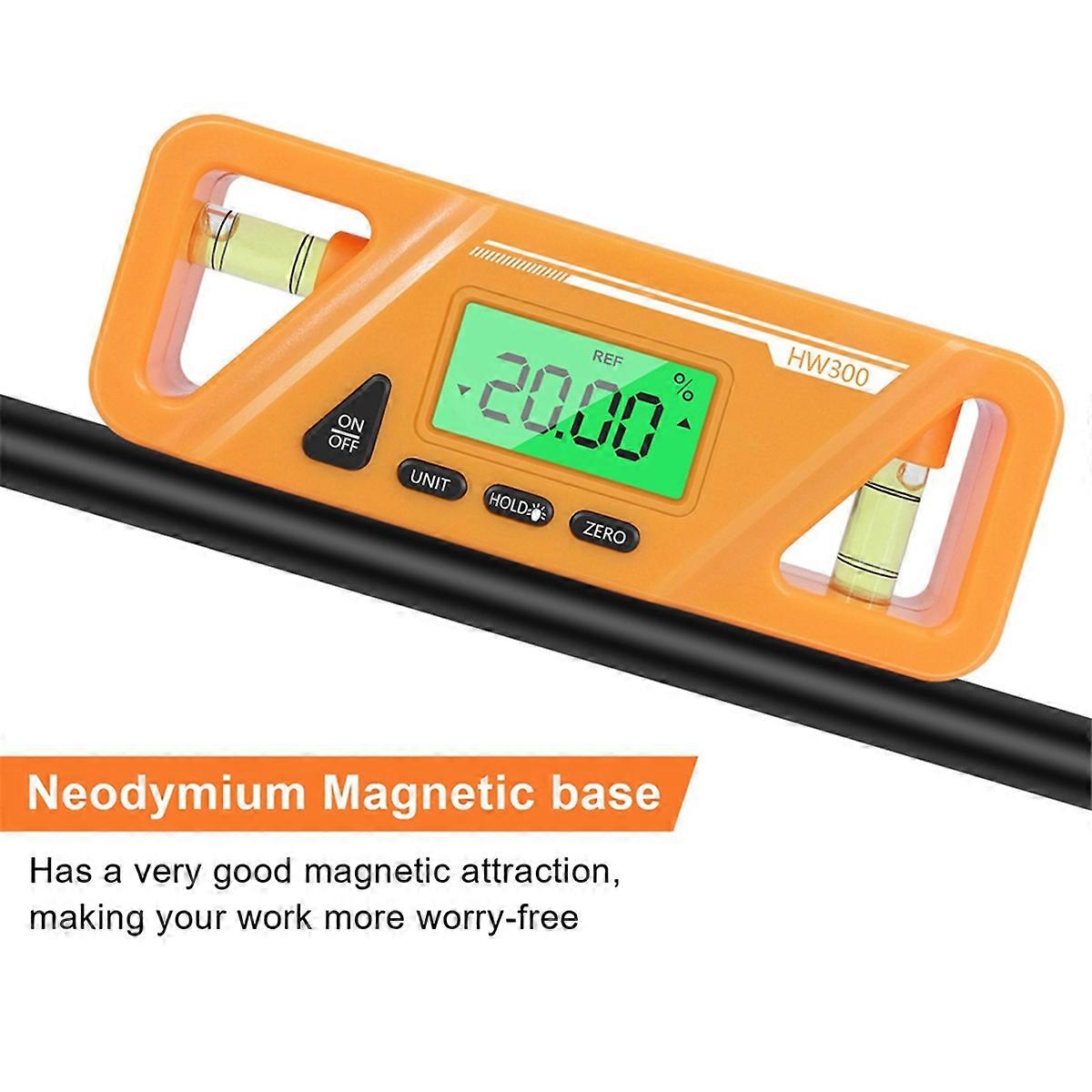 2pcs Digital Protractor Inclinometer Level Inclinometer Measuring Inclinometer 90 Degree Digital Inclinometer