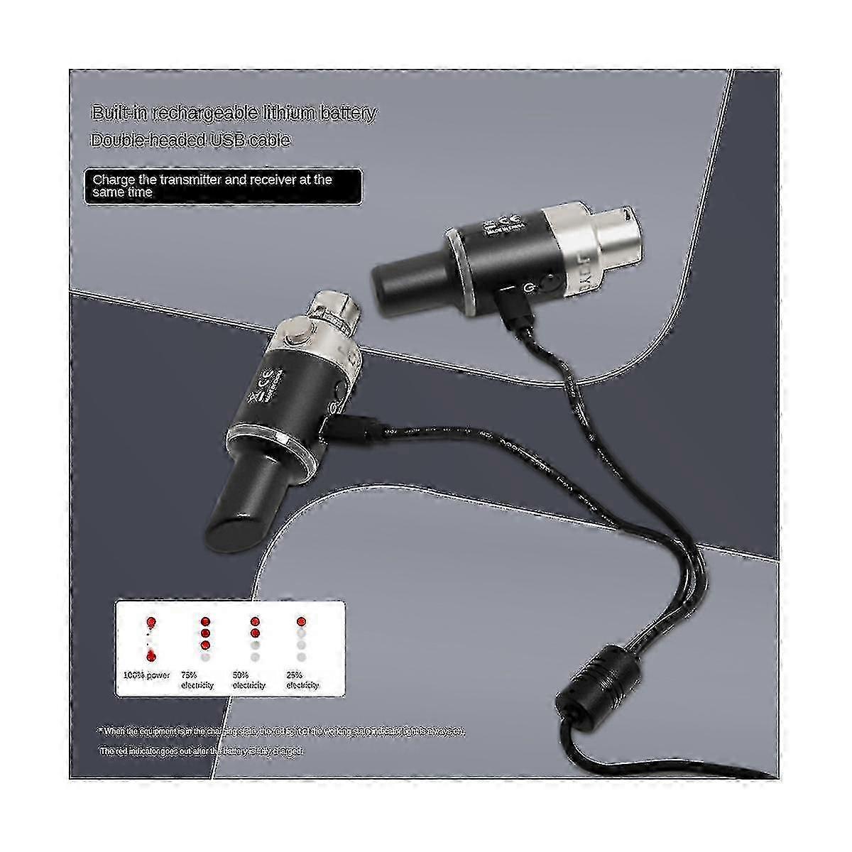 Mw-1 5.8ghz Wireless Microphone System with 4 Channels, XLR Dynamic Microphone Wireless Transmitter & Receiver