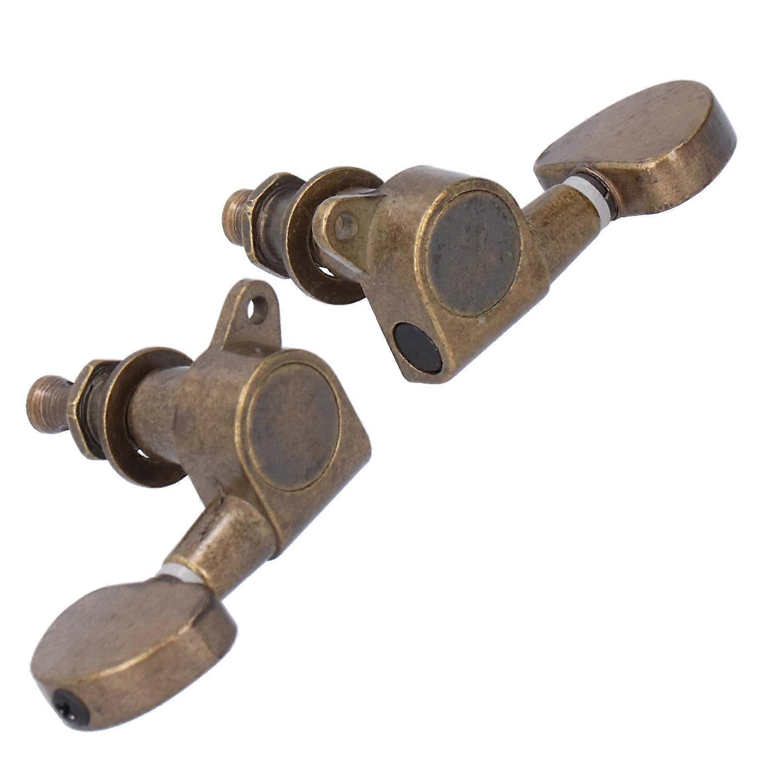 Guitar Locking Tuners 3 Left 3 Right Bronze Alloy Tuning Pegs