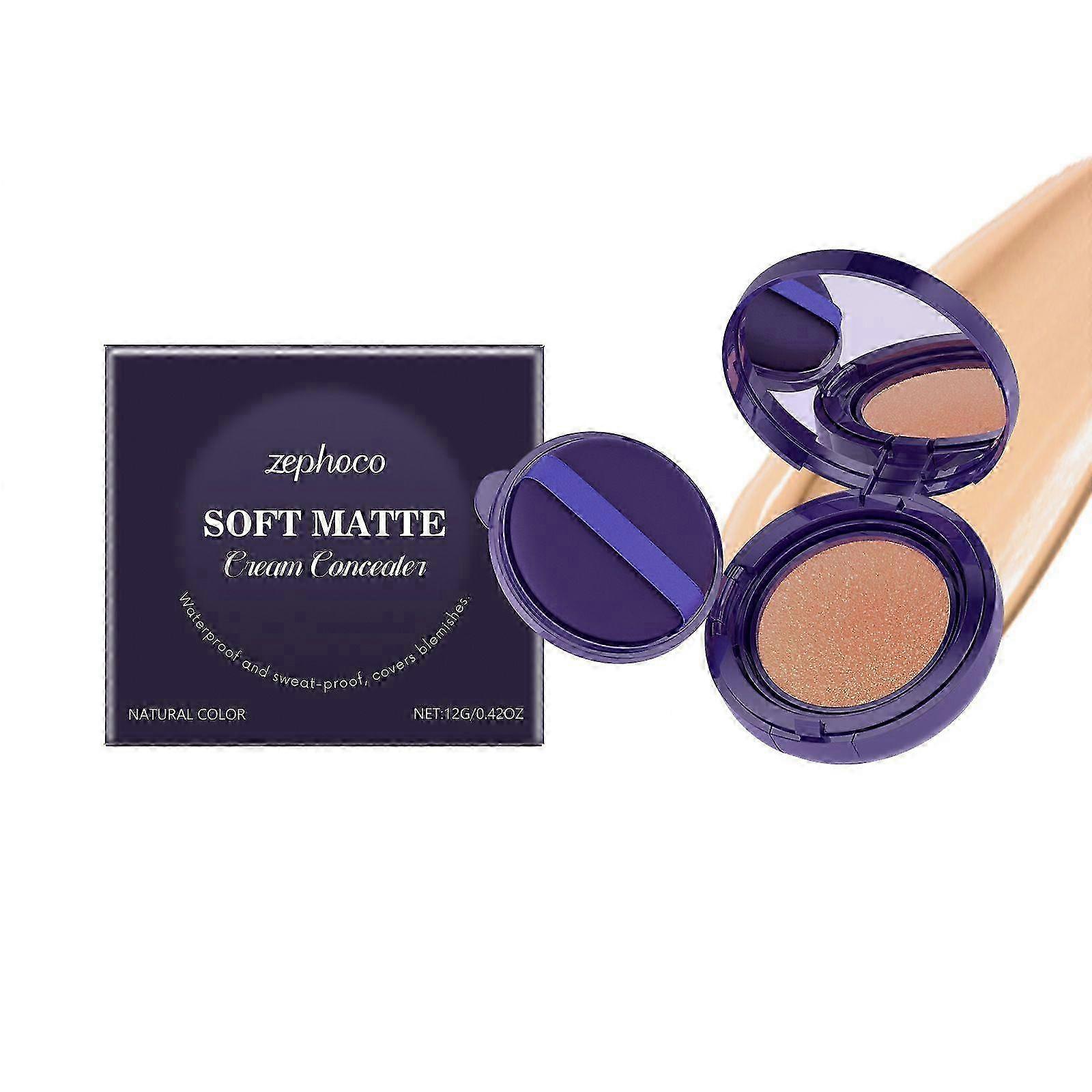 2025 Soft Matte Cream Concealer, Waterproof Foundation, Lightweight & Natural, Full Coverage, Hydrating Long-Lasting Concealer