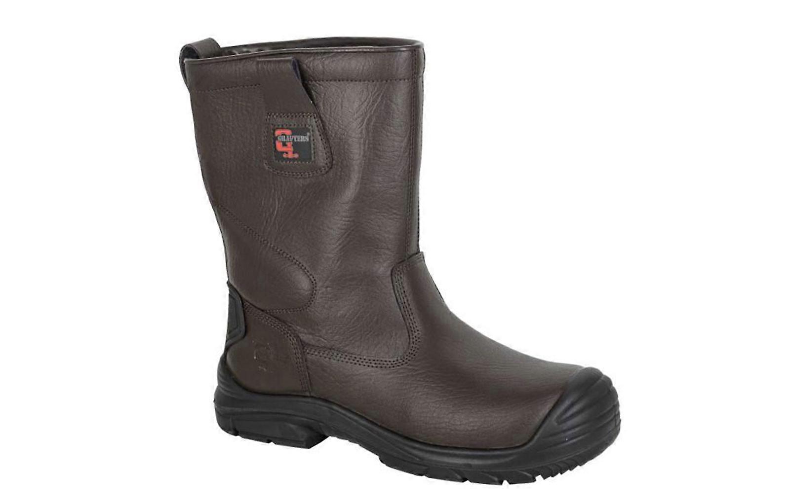 Grafters Safety Rigger Boots Brown