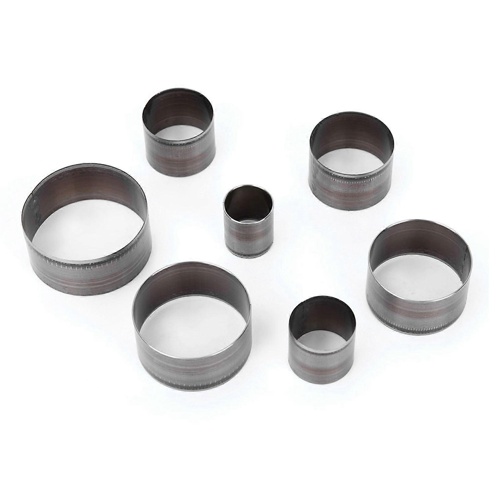 Set of 7 circular punching tools for leather processing