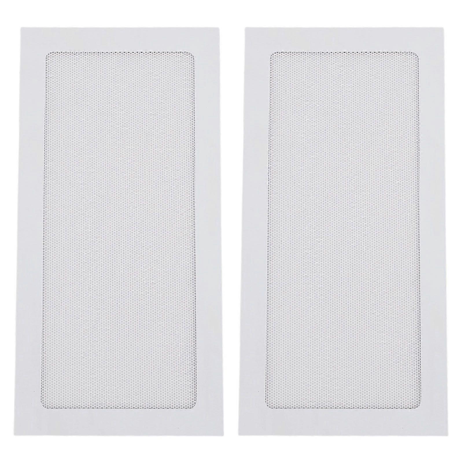 2Pcs Computer Cooler Fan Dust Filter Magnetic Frame PC Fan Dust Mesh PC Cooler Filter Fine Mesh PVC Dust Cover White
