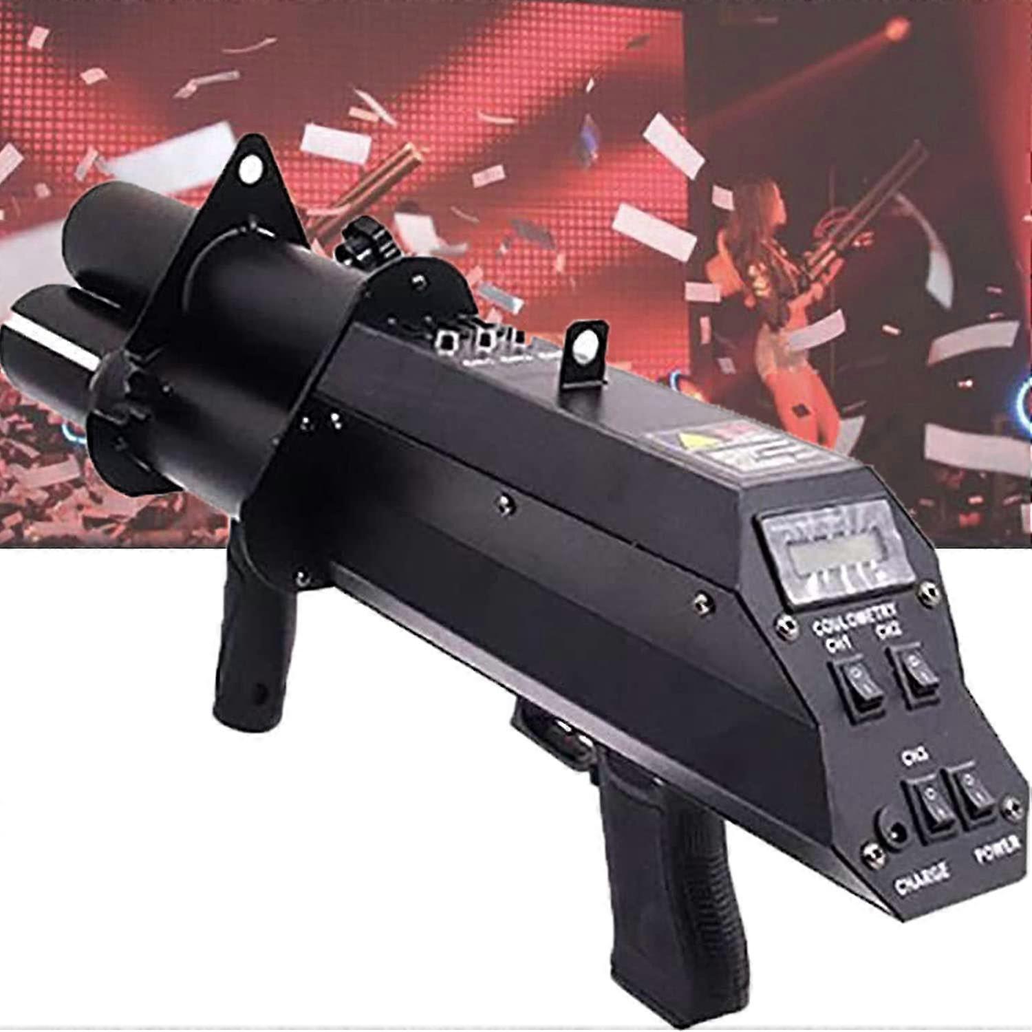 Stage Electronic ThreeShot Salute Gun Handheld Confetti Machine SixMeter Range Wedding Confetti Launcher For Disco DJ