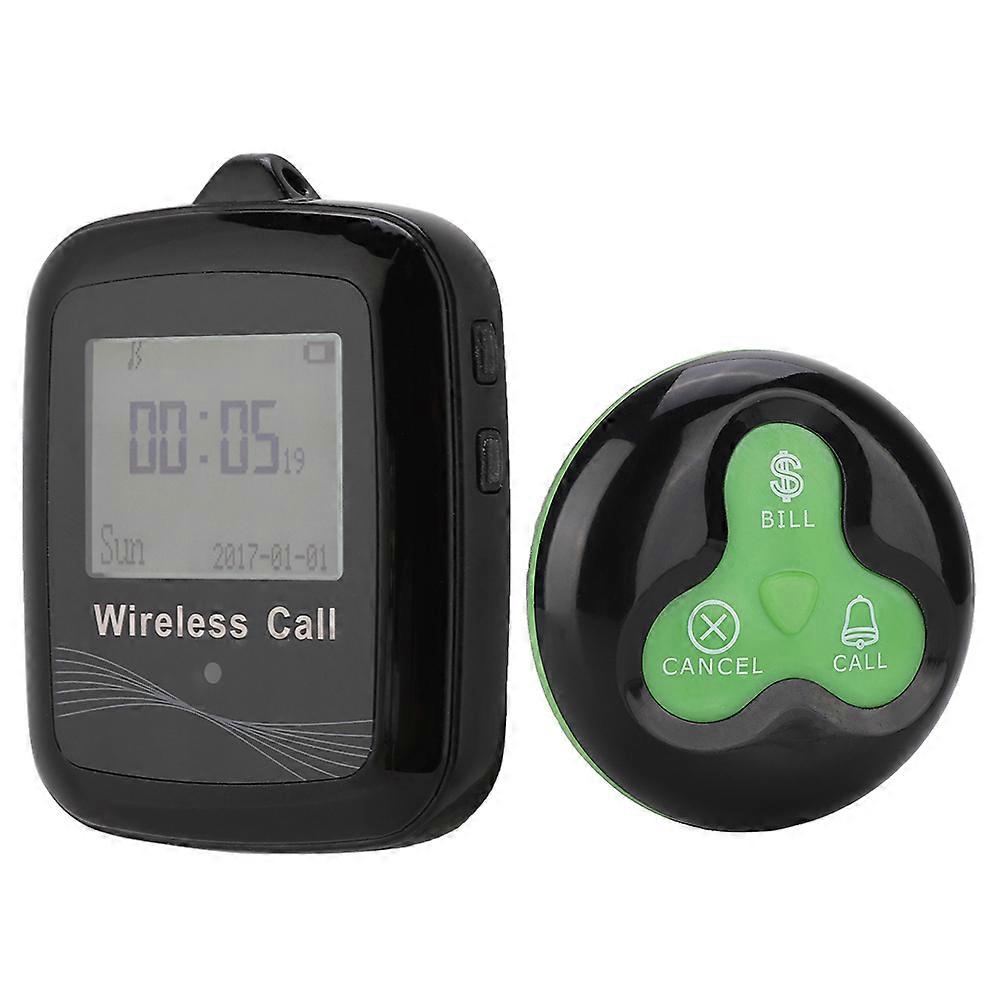 Restaurant Paging System CTW07 Receiver & 10 Black Green Pagers