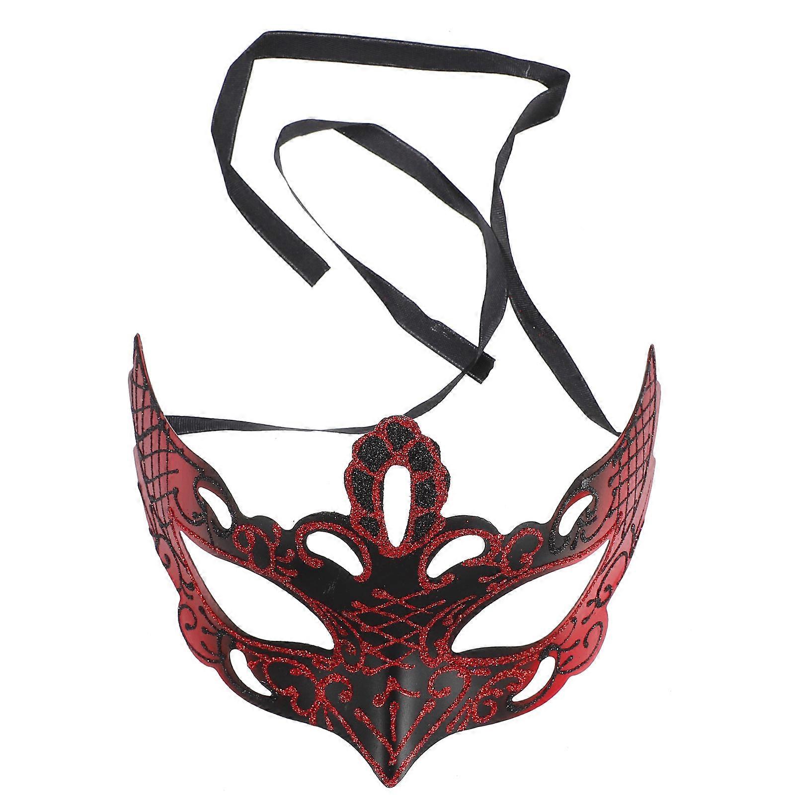 Party Masks Half Face Mask for Costume Props 1 Piece Red Material