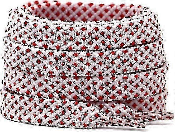 2 Pair Wide 8mm Double layer Flat Hollow Shoe Laces Strings Rope Polka Dots Colorful Twill Shoelaces Shoestrings-120cm