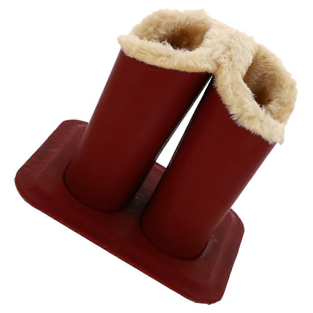 Eyeglasses Holder Plush Stand for Storage Use 5Pcs Dark Red