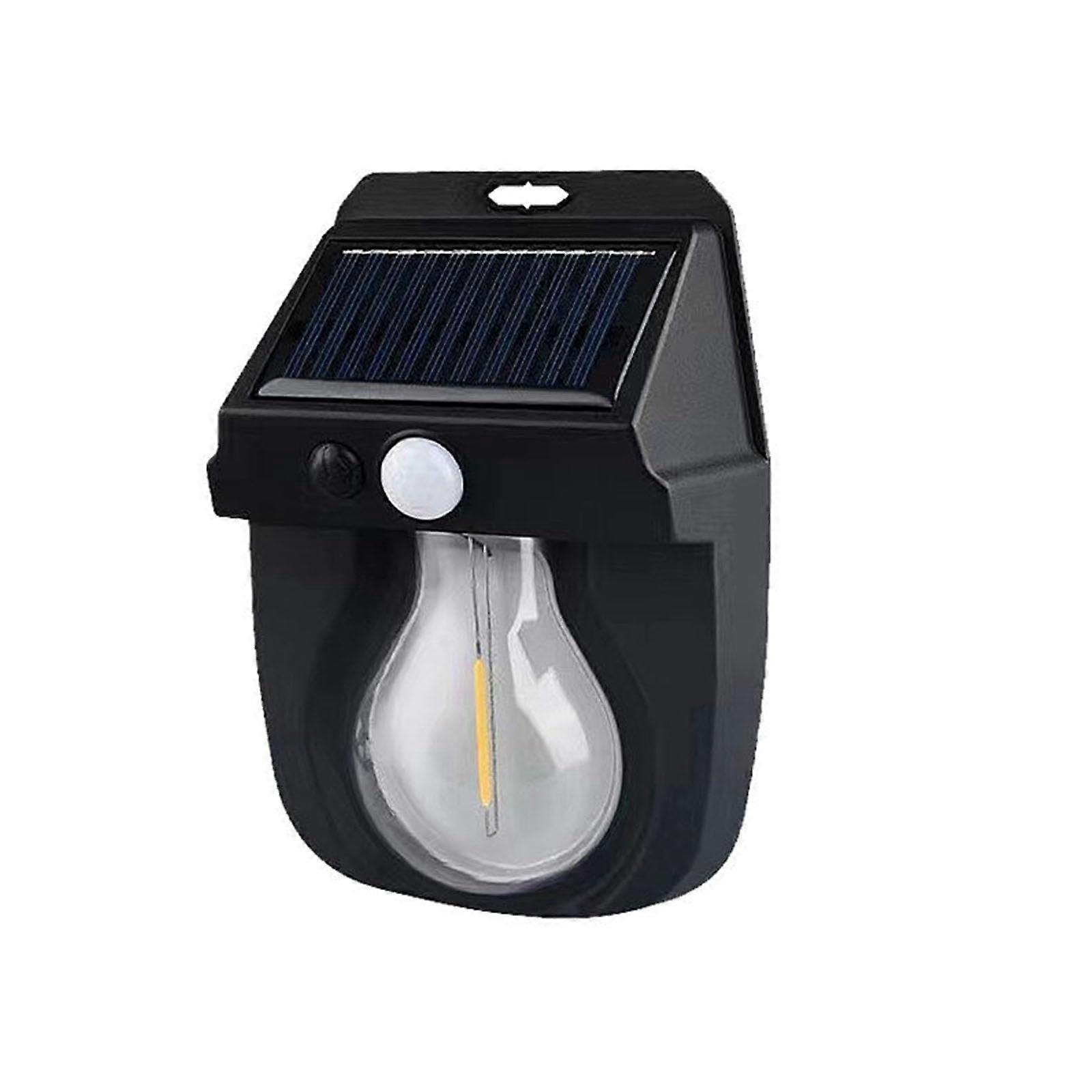 Solar Powered LED Wall Light with Motion Sensor, IP65 Outdoor Security Sconce