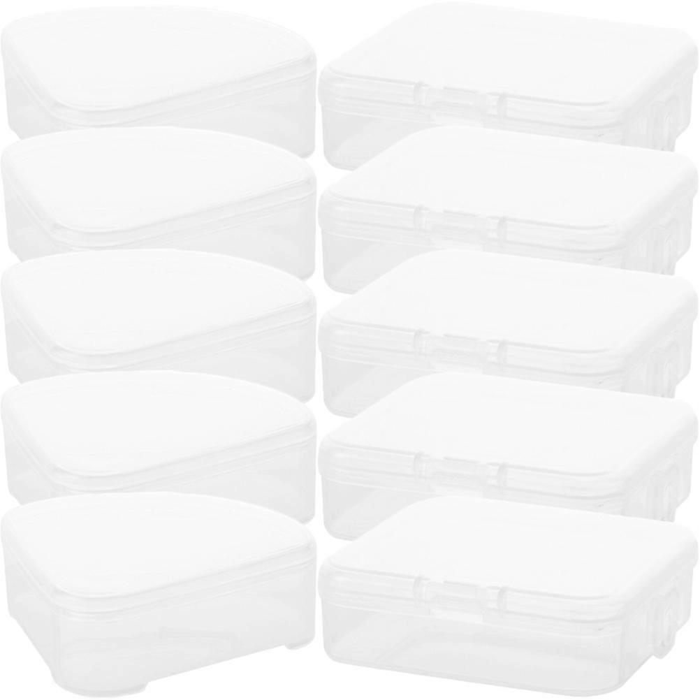 Powder Puff Case Holder for Makeup Sponge Storage 10Pcs Transparent Set