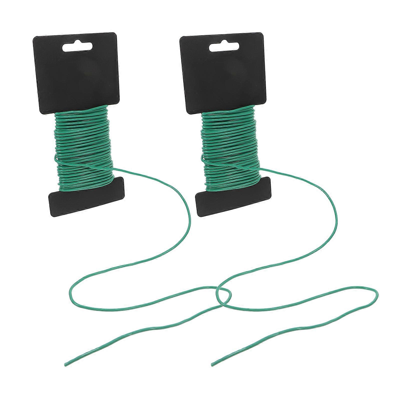 Vine Ties Soft Garden Wire for Indoor Plants Green Tpr Supporting Plants 2rolls