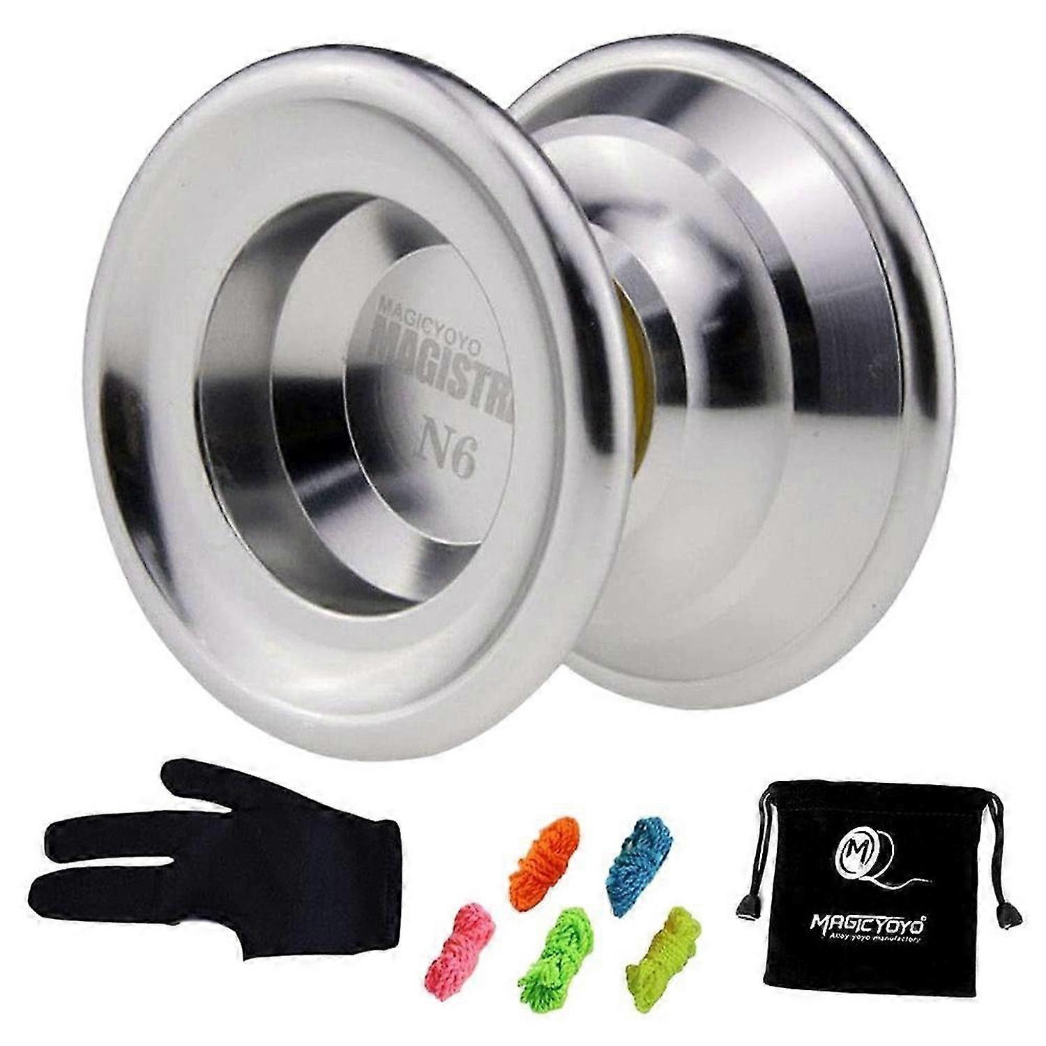 Yoyo N6 Magistrate Professional Alloy Yoyo Unresponsive Yoyo with Bag+5 Strings+Glove