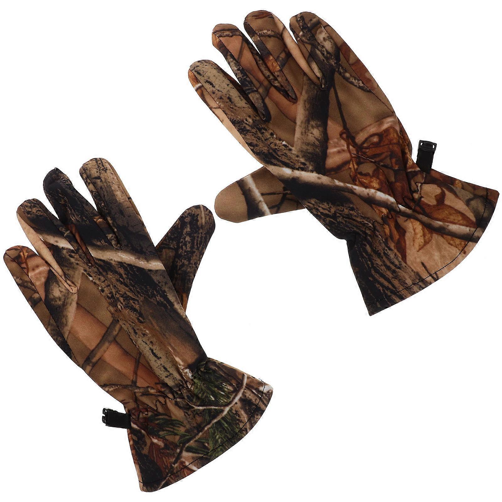 Anti-Slip Camo Hunting Gloves Full Finger Gloves for Protection 1Pair