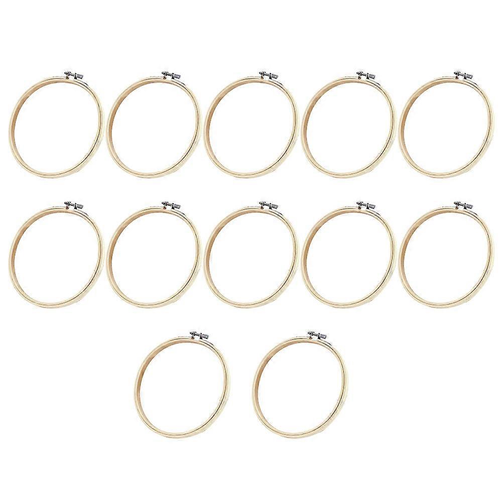 12Pcs Bamboo Embroidery Circles for Embroidery Use with Bamboo Frames