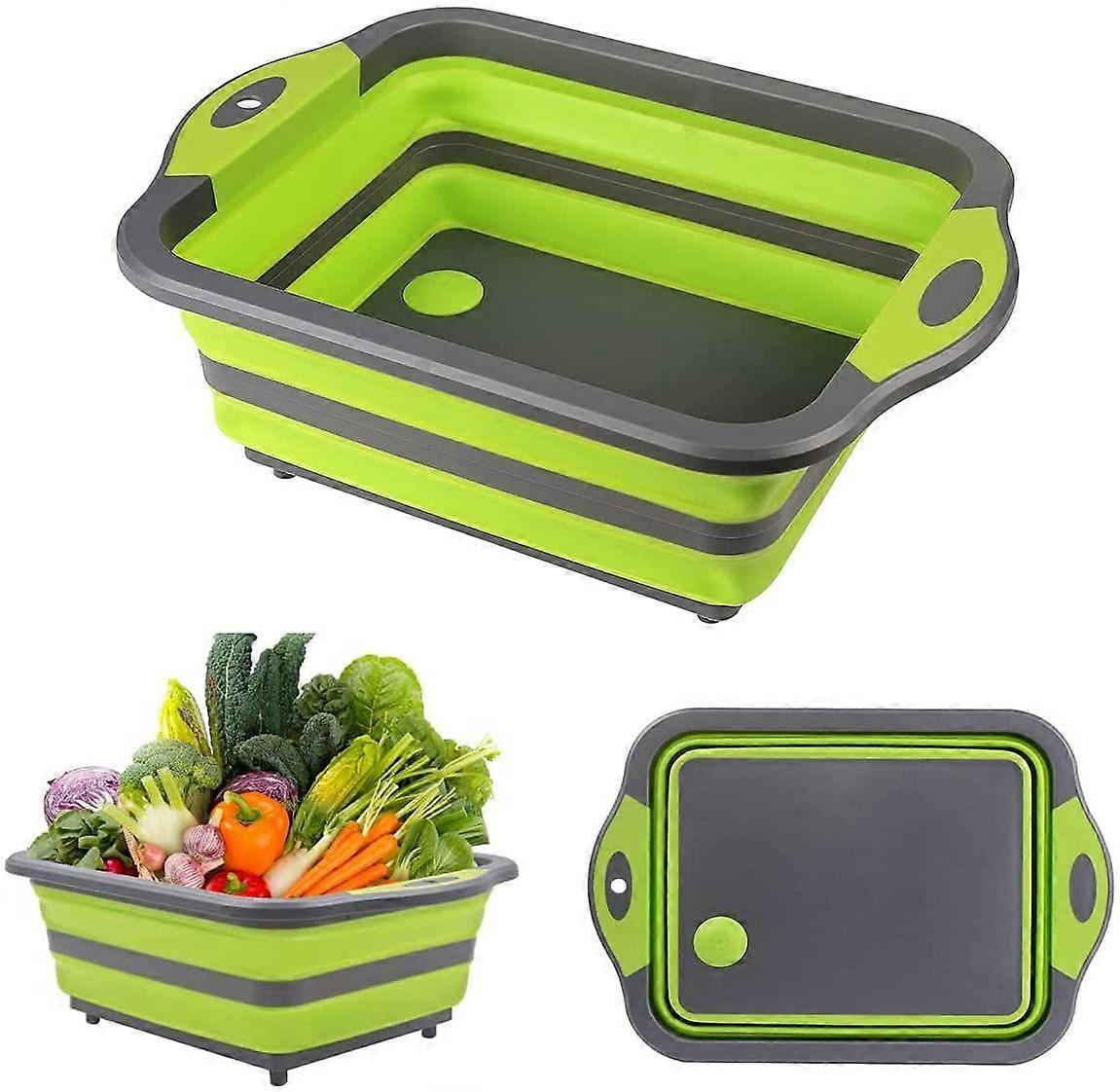 Folding Cutting Board 4 in 1 Collapsible Sink