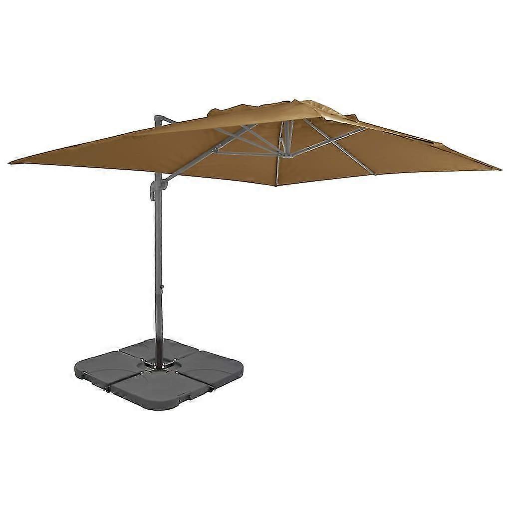 Outdoor Umbrella With Portable Base Taupe