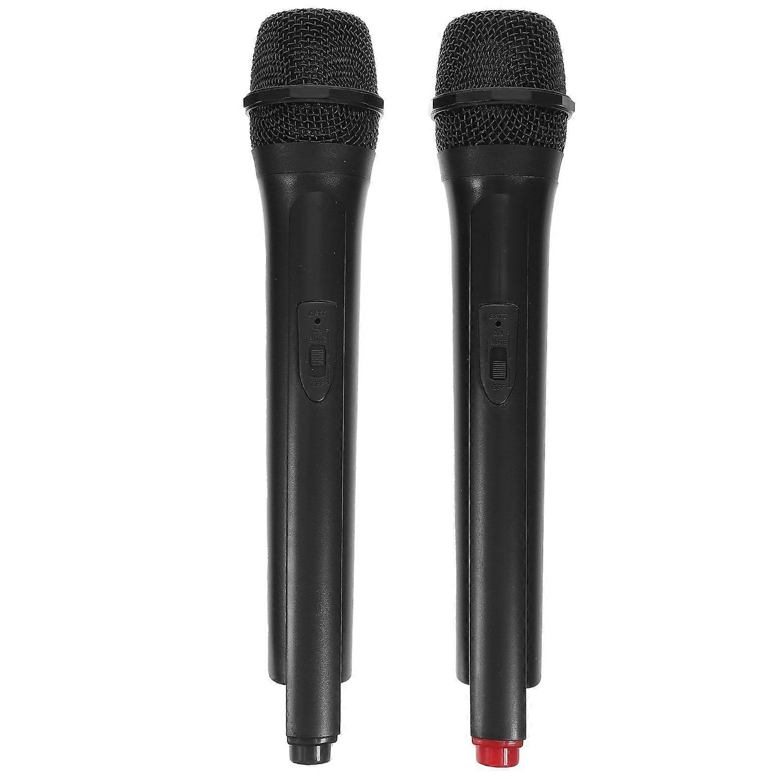 2PCS Simulated Microphone Plastic Simulated Mic Fake Mic Random Color Bottom